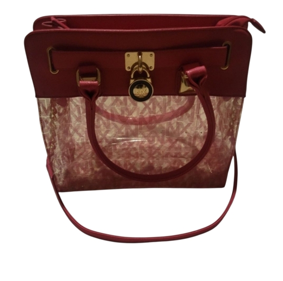 NX TOTE BAG PURSE Clear And Pink - Picture 3 of 11